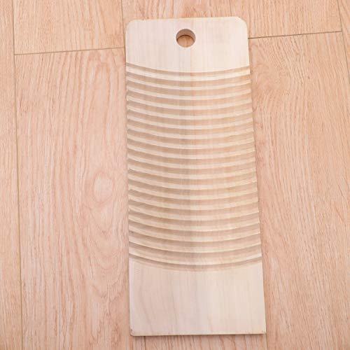 TOPBATHY tabla de fregar hecha a mano de madera de lavado tabla de fregar duradera de madera maciza para lavado de manos en el hogar (proceso de carbonización)