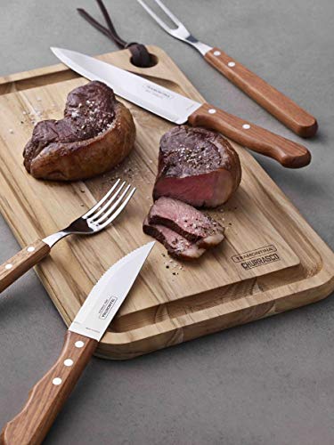 Tramontina 22399/079 Churrasco - Juego de cuchillos para carne, madera