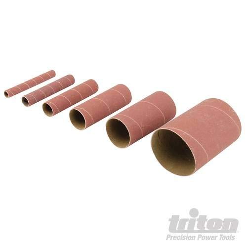 Triton 578665 - Rodillos de lija de óxido de aluminio, 6 pzas (TSS80G Rodillos de lija grano 80, 6 pzas)