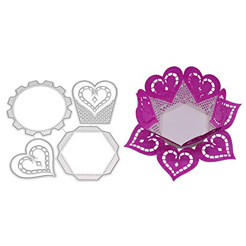 Troqueles de metal con forma de corazón, caja de caramelos de metal para manualidades, álbumes de recortes, tarjetas de álbumes, álbumes, álbumes, tarjetas de papel, manualidades, decoración