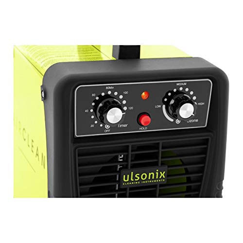 Ulsonix Generador de ozono profesional AIRCLEAN 10G-ECO Purificador aire Ozonizador Maquina de ozono 500-10000 mg/h Temporizador 60 min, 95 Watt