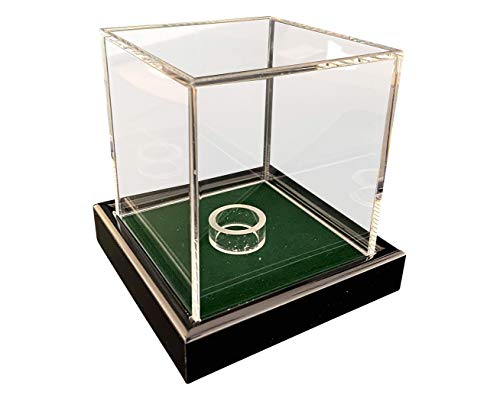 Universal acrílico Vitrina 10 x 10 x 10 cm/Showcase/Display Case/Vitrina con Terciopelo Verdes por Ejemplo para Pelota de Tenis, Béisbol, Pelota de Golf, Figuras, Modelos