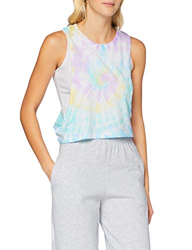 Urban Classics Ladies Short Tie Dye Loose Tank-Top Camiseta, Pastel, XL para Mujer