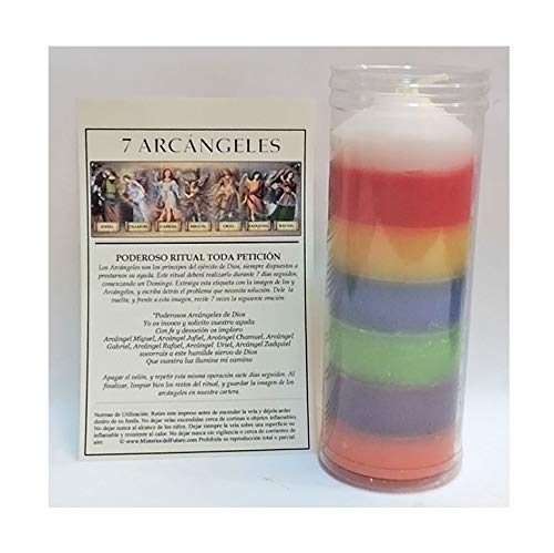 Valmoni Sport Velón 7 Arcángeles Siete Colores 7 Aromas 7 Días 7 Noches Vela Ritual Petición Poderoso Pedir Invocar Arcángel