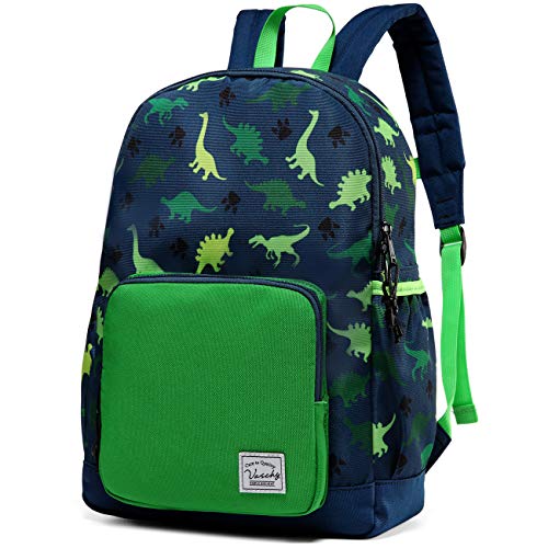 VASCHY Mochila Niño,Mochila Infantil Preescolar Linda Resistente al Ggua Ligera Mochila para Niños y Niñas con Hebilla en el Pecho Dinosaurio