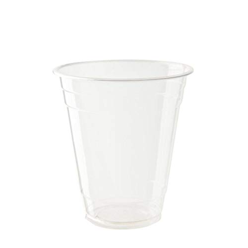 Vaso de plastico organico PLA para Cerveza y refrescos,desechable, compostable y sostenible. Ideal para Fiestas, Catering, Eventos, cumpleaños, Camping, Barbacoa. (300 ml. 100 unidades)