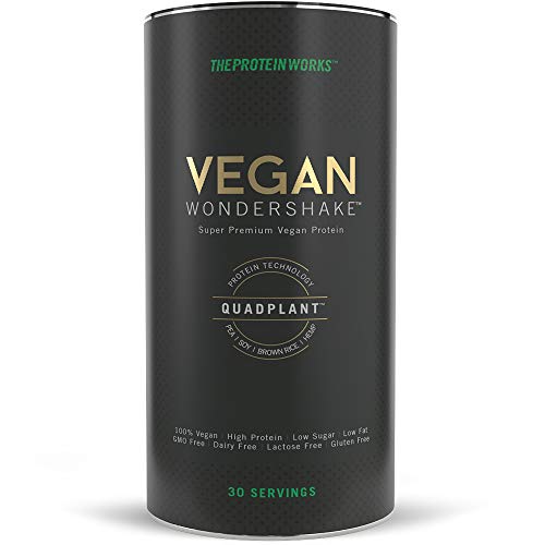 Vegan Wondershake Proteico | 100% Vegano, Combinación De Proteínas QuadPlant™, Batido En Polvo Libre De OGM | THE PROTEIN WORKS, Plátano Suave, 750g