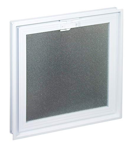 Ventana practicable: para el montaje en la pared de bloques de vidrio - 384x384mm, en lugar de 4 bloques de cristal 19x19x8 cm