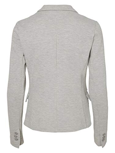 VERO MODA VMJULIA LS BLAZER DNM NOOS, Chaqueta de traje Mujer, Gris (Light Grey Melange), 34