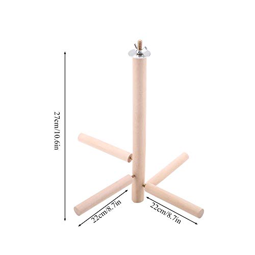 ViaGasaFamido Bird Stand Toy, Parrot Birds Perches Jaula Stand Toy Actividad de Madera Ramas Escaleras Escaleras Juguetes de Ejercicio para Animales pequeños