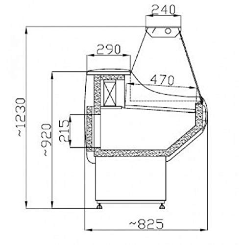 Vitrina refrigerada horizontal Vinnie – Profundidad 825 – Combisteel – 1500 mm