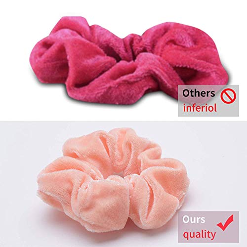 Wanxida 50 Colores Coleteros Terciopelo, Velvet Hair Scrunchies, Elástico Gomas de Pelo Para Mujeres Niñas Accesorios