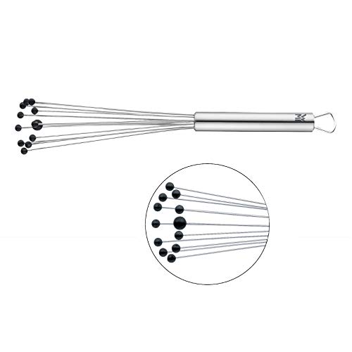 WMF Profi Plus batidor de flexi, 27 cm, batidor con bolas de silicona, acero inoxidable Cromargan parcialmente mate, silicona, batidor, batidor, apto para lavavajillas