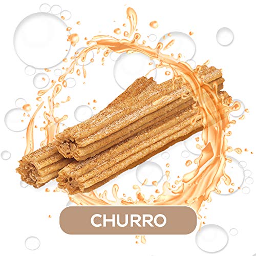 Xero Picks palillos de dientes de sabor para el aliento fresco y la prevención de la sequedad de boca, Palillos de dientes de madera 100 púas (5 paquetes) (Churro)