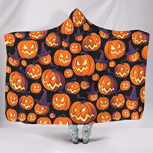 Xuanwuyi Halloween Horror Calabaza Tiro Capa Caliente para la Escuela - Todas las Estaciones Sueño Adecuado Blanco 60x80"