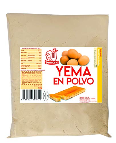 Yema de huevo en polvo. Bolsa de vacío de 1 Kg.