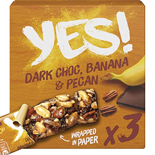 Yes! Barrita De Nueces Pacanas Con Cobertura De Chocolate y Plátano - 3 X 35G 1 Unidad 105 g