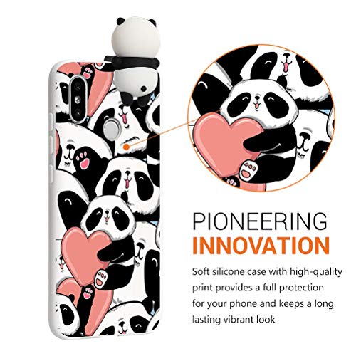 Yoedge Funda para Xiaomi Redmi Note 8T, Silicona Cárcasa 3D Animal Muñecas Toy con Dibujos Antigolpes de Diseño Suave TPU Ultrafina Case Fundas Movil para Xiaomi Redmi Note 8T 6,3", Panda 3