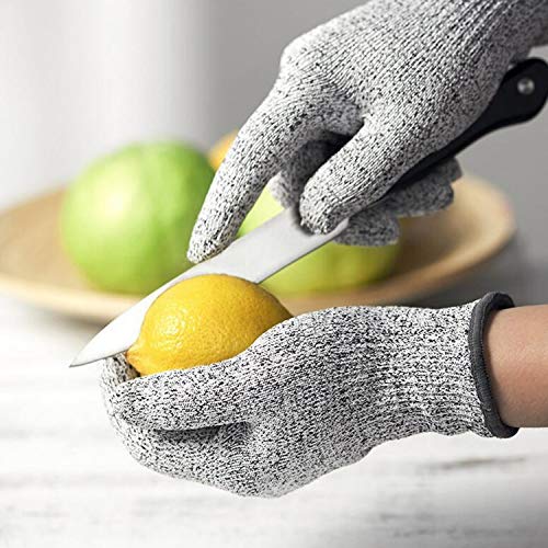 Yrlehoo Guantes Anticorte para Niños, Guantes Resistentes a Los Cortes Nivel 5 Seguridad para Cocina Trabajo y Jardín, 1 Par Seguridad Proteccion Guante, Aptos para Uso alimentario (XXS (5-8 años))