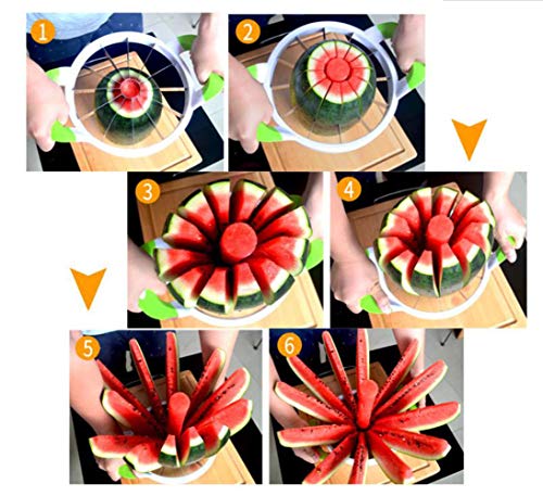 YUEMING Rebanadora de sandía, rebanadora de melón，cortadora de fruta de acero inoxidable Cuchillo creativo de sandía.