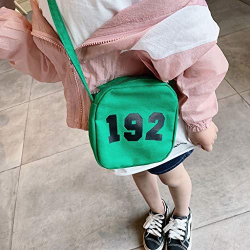 YWLINK Bolsa Para NiñOs 2019 Primavera Y Verano Nueva Bandolera Simple Mini Bolsa Cuadrada Marea NiñOs Y NiñAs Bebé Messenger Bag Fiesta De CumpleañOs Regalo Moda Banquete Fotografia Bolsa Verde