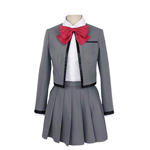 YYFS Uniforme de Anime Cosplay Estudiante de Halloween Gris Tapa y una Falda señoras de la versión,Women's Size-M