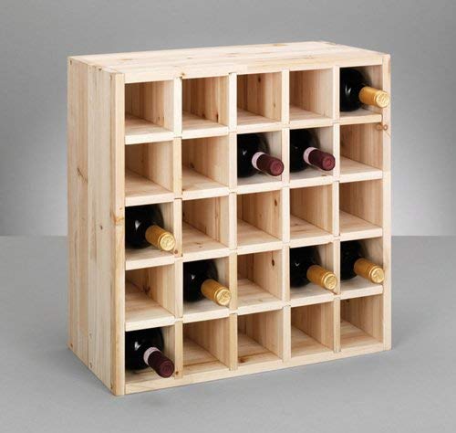 Zeller 13172 Botellero, Madera, Marrón, 52x25x52 cm