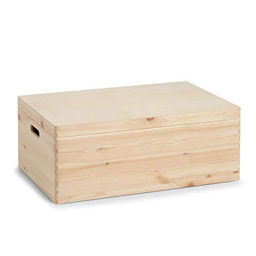 Zeller Caja Multiusos 13151, Madera, Azul, 60 x 40 x 23 cm