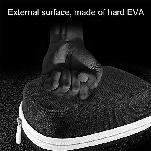 ZSooner bolsa de almacenamiento protectora con correa de viaje portátil anti arañazos llevar accesorios duro EVA Shell Gamepad cable de datos amortiguador polvo moqueta para PS5 controlador
