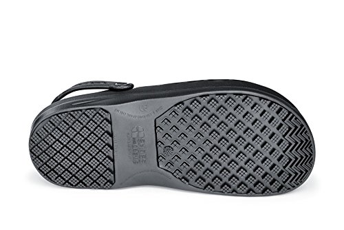 Zuecos de trabajo Negros 66064-43/9 ZINC de Shoes for Crews, unisex, ligeros, número 43, Negro