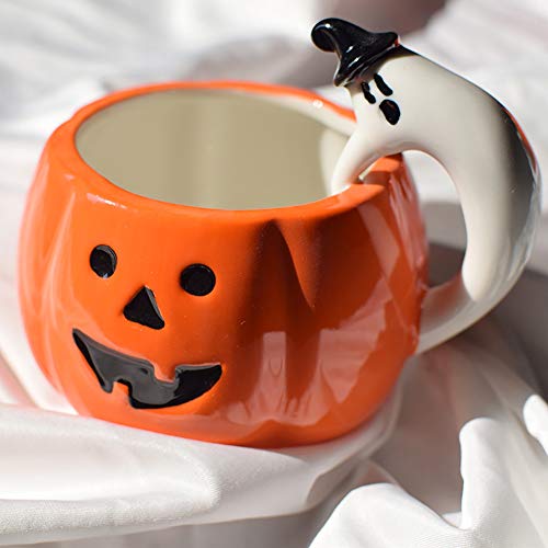 1 PC Creativas De Calabaza Cerámica Taza De Café De Leche Decoración De Calabaza De Halloween Accesorios