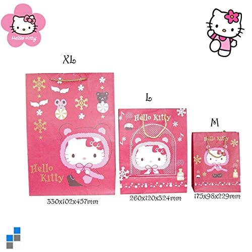 1 x bolsa de Hello Kitty de Navidad 18 x 23 cm M bolsa de regalo