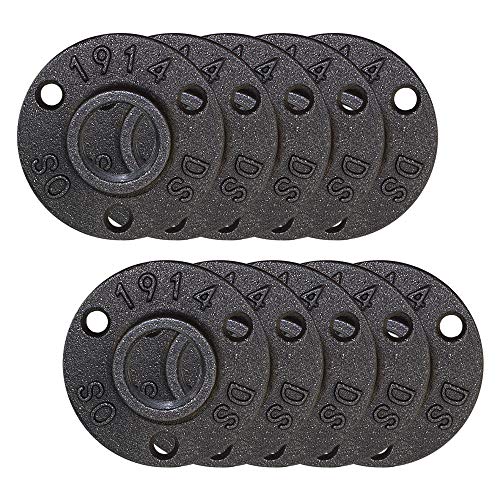 10 bridas de 1,9 cm para el suelo, de Keeptop Industrial Hierro negro para decoración de muebles, con rosca maleable para lámparas de estilo vintage Steampunk, de 1,9 cm, color negro