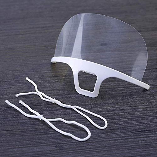 10 Piezas Mascarilla Transparente para Catering Plástico Antiniebla Spray Saliva Chef Spit Food Hotel Cocina Restaurante Suministro