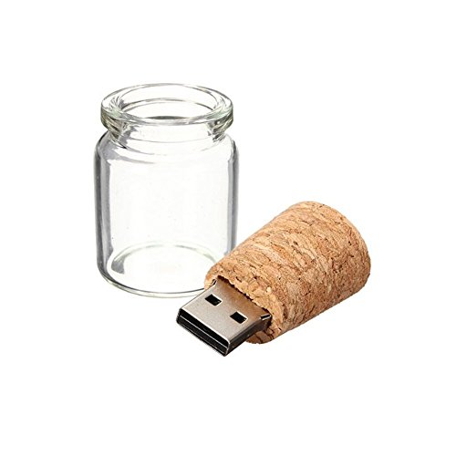 10 piezas Memorias USB de 1 GB de capacidad de almacenamiento con diseño de botella a la deriva, para regalo de navidad (1.0 GB)