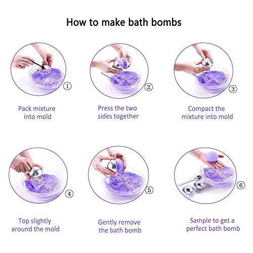 10 piezas Moldes de Bomba de Baño DIY, Conjunto de Moldes de Bomba de Baño, Molde de Bomba DIY, para Hacer Bombas de Baño, Jabones y Artesanías Hechas a Mano