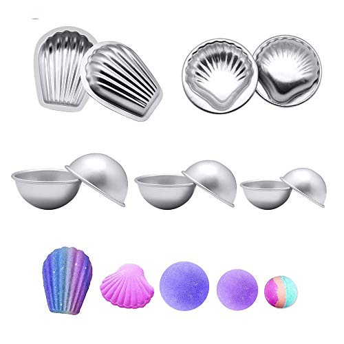 10 piezas Moldes de Bomba de Baño DIY, Conjunto de Moldes de Bomba de Baño, Molde de Bomba DIY, para Hacer Bombas de Baño, Jabones y Artesanías Hechas a Mano