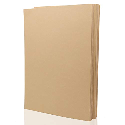 100 hojas de papel kraft reciclable, A4, reciclado natural, papel cartón kraft marrón de 160 g para imprimir, escribir, dibujar, manualidades, artesanía, etiquetas de regalo, tarjetas de felicitación