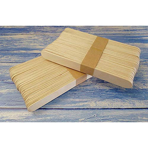 100 palos de piruleta tamaño grande 150 mm x 18 mm de madera natural para arte …