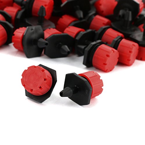 100pcs Micro Goteo Riego Rociadores Estaca Emisores Ajustable Agua Dripper