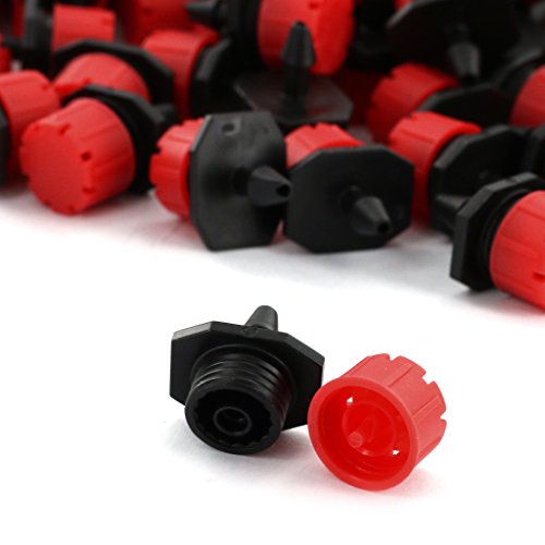 100pcs Micro Goteo Riego Rociadores Estaca Emisores Ajustable Agua Dripper