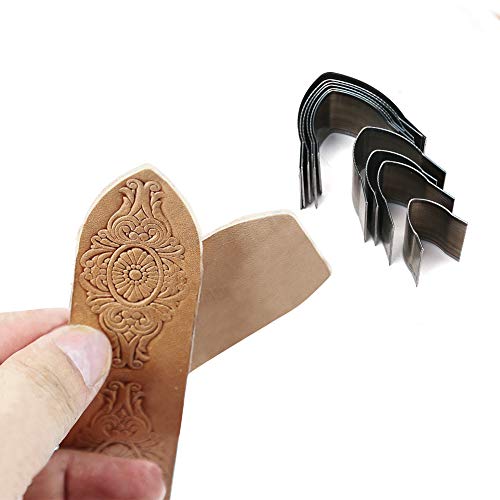 10pcs DIY Punch Cutter de Cuero Set de Moldes Troquelados con Acabado de Cinturón Artesanal de Cuero 15-40mm para Cinturón Hecho a Mano, Correa de Reloj (Sharp End)