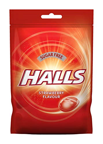 10pcs SET Halls Dulces Frescos Originales Fresa Sin Azúcar 65g / Fresa Fresca