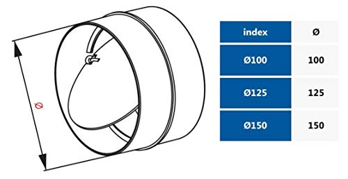 125mm No Retorno Tubo Conexión PVC Blanco Redondo Reja