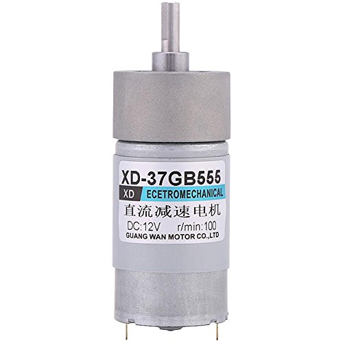 12V 24V Motor Eléctrico de Grande Esfuerzo de Torsión de DC 15W de Velocidad Lenta y Poco Ruido con Engranaje(12V 100r/min)