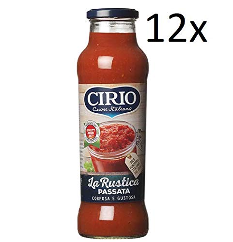 12x Cirio Passata di Pomodoro Rustica 100% Italian Tomato Sauce for Pasta 680g