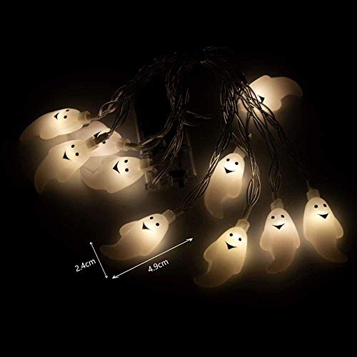 1.5m de Halloween decoración LED cadena luces Decoración del ornamento de la calabaza del fantasma esqueletos Partido araña Bat Suministros Luz-String Una calabaza SEAno1 (Color : Eyeball String)