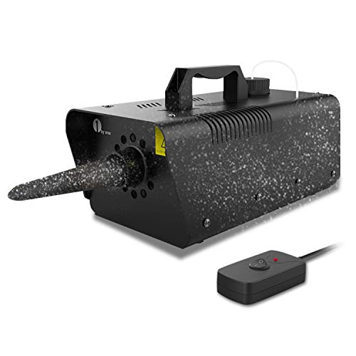 1byone Máquina de nieve de control remoto con cable 650w, gran máquina para niños, fiestas, desfiles, Solicitar Dj Disco House Party Stage Camping Field Halloween y Navidad Snowflakes Machine