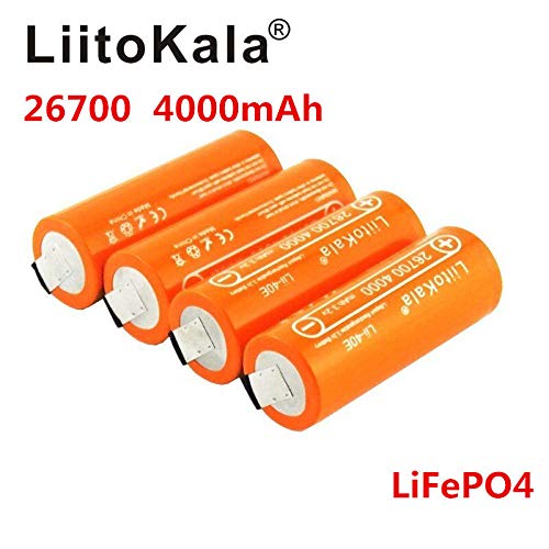 2 3.2V 26700 4000mAh baterías de fosfato de Hierro y Litio 35A de Descarga Continua batería máxima de Alta Potencia + 2 Hojas de níquel