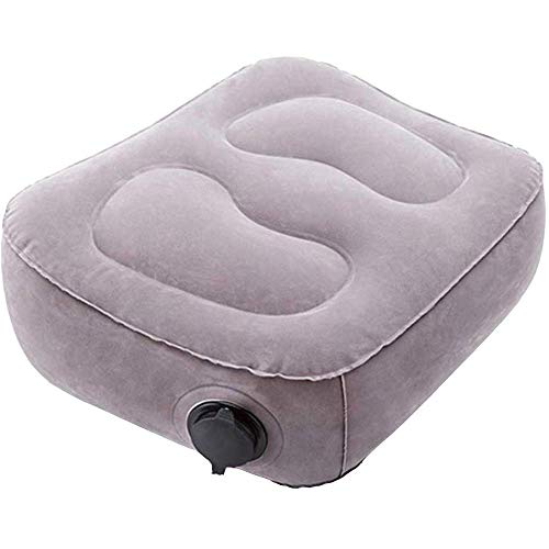 2 paquetes inflable resto del pie almohada for viajes, for niños / adultos Cojines altura de desplazamiento Avión Almohada-ajustable, for niños a dormir durante el viaje, conveniente for la oficina, a